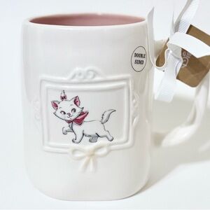 Rae Dunn x Disney Aristocats Marie Double Sided Mug Pink Interior NWT